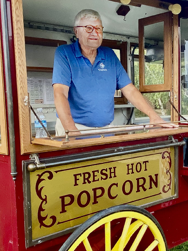 Volunteer in the Popcorn Wagon