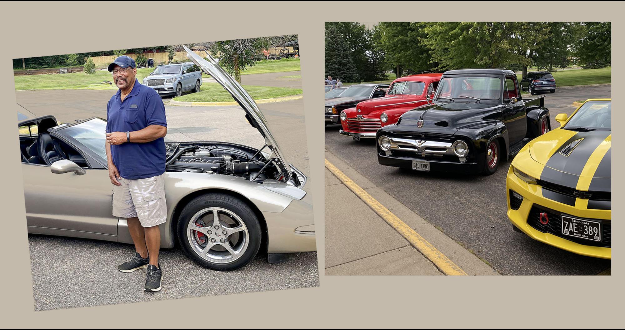 Steve's Corvette and classic cars collage