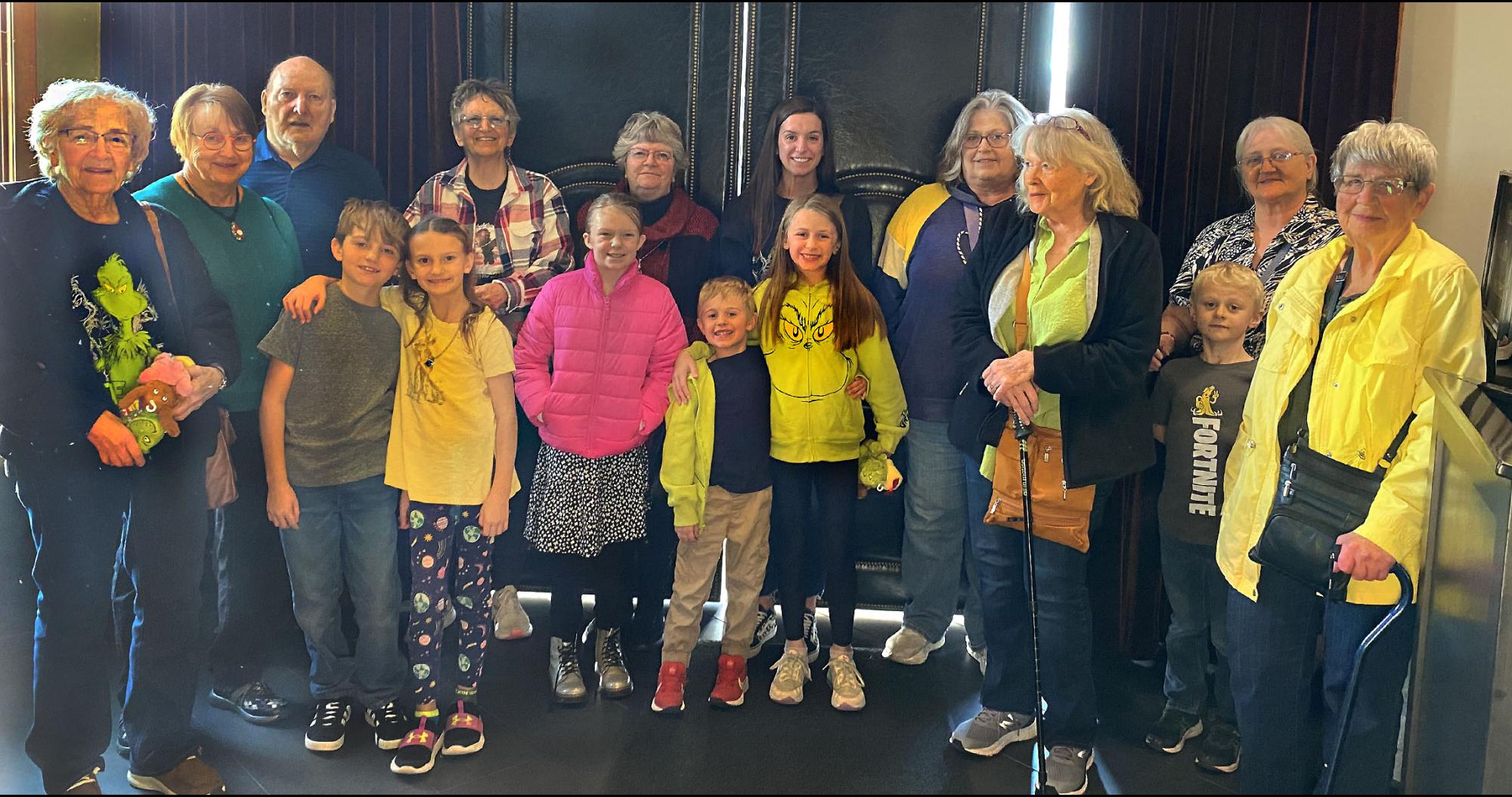 Kids and grandparents at The Grinch