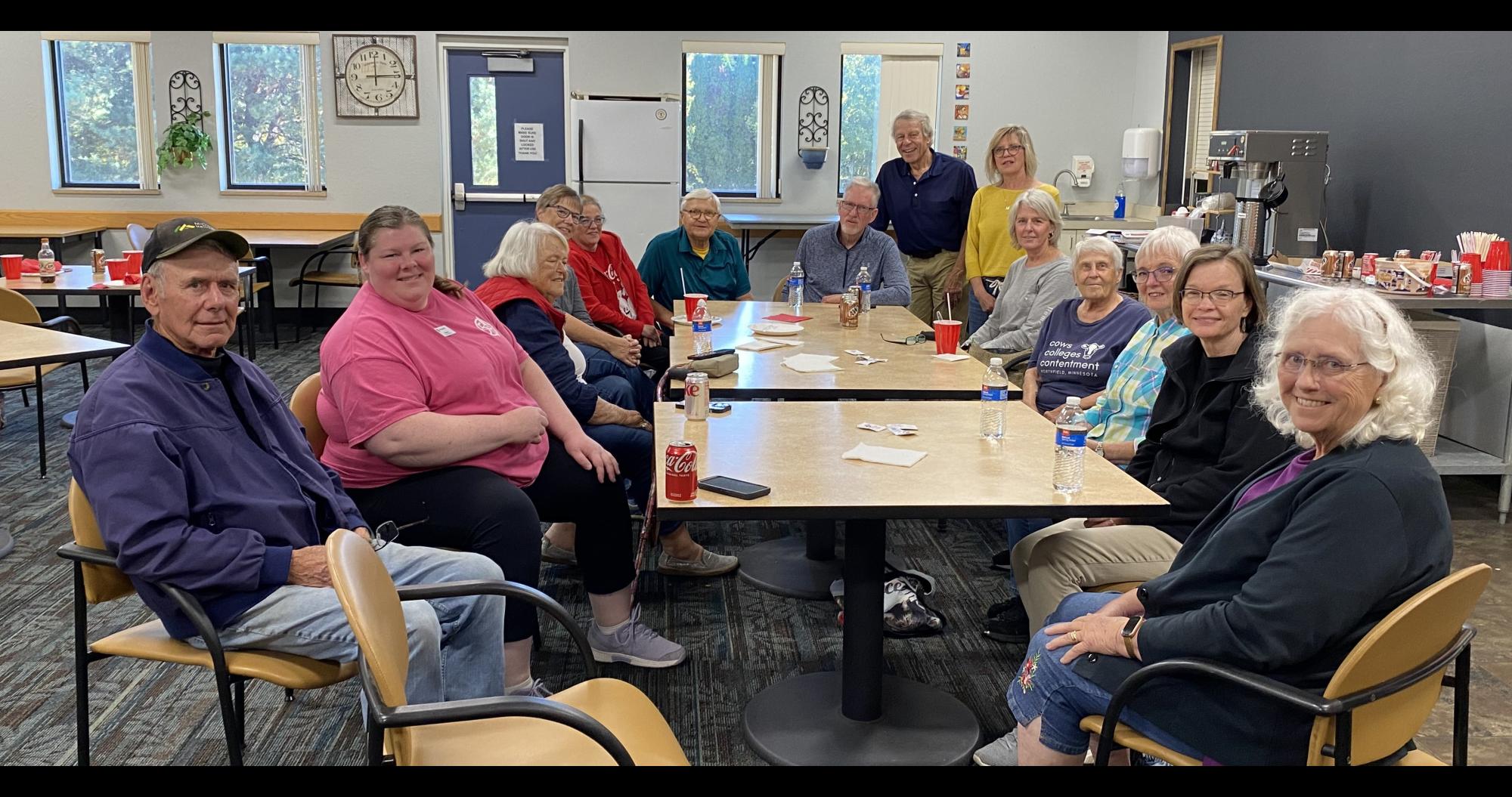 Volunteers at a Popcorn Wagon end-of-season party